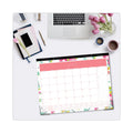 Blue Sky Day Designer Peyton Academic Desk Pad, Floral Artwork, 22 x 17, Black Binding, Clear Corners, 12-Month (July-June): 2022-2023