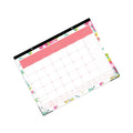 Blue Sky Day Designer Peyton Academic Desk Pad, Floral Artwork, 22 x 17, Black Binding, Clear Corners, 12-Month (July-June): 2022-2023