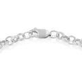 10K Yellow Gold 1/10 Cttw Diamond Awareness Ribbon & Heart Charm on 7" .925 Sterling Silver Rolo Bracelet (H-I Color, I1-I2 Clarity) by Bids.com