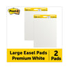 Post-it Vertical-Orientation Self-Stick Easel Pads, Unruled, 25 x 30, White, 30 Sheets, 2/Carton