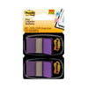 Post-it Standard Page Flags in Dispenser, Purple, 50 Flags/Dispenser, 2 Dispensers/Pack