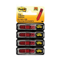 Post-it Arrow Message 0.5" Page Flags in Dispenser, "Sign Here", Red, 20 Flags Dispenser, 4 Dispensers/Pack