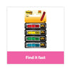 Post-it Arrow Message 0.5" Page Flags w/Dispensers, "Sign Here", Asst Primary, 30 Flags Dispenser, 4 Dispensers/Pack