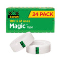 Scotch Magic Tape Value Pack, 1" Core, 0.75" x 83.33 ft, Clear, 24/Pack