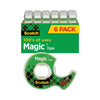 Scotch Magic Tape in Handheld Dispenser, 1" Core, 0.75" x 54.17 ft, Clear, 6/Pack