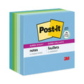 Post-it Recycled Notes in Oasis Collection Colors, 3" x 3", 90 Sheets/Pad, 5 Pads/Pack