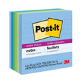 Post-it Recycled Notes in Oasis Collection Colors, Note Ruled, 4" x 4", 90 Sheets/Pad, 6 Pads/Pack