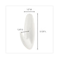 Command General Purpose Designer Hooks, Medium, 3 lb Cap, White, 50 Hooks and Strips/Pack
