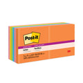 Post-it Pads in Energy Boost Collection Colors, 3" x 3", 90 Sheets/Pad, 12 Pads/Pack