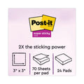 Post-it Recycled Notes in Oasis Collection Colors, Cabinet Pack, 3" x 3", 70 Sheets/Pad, 24 Pads/Pack