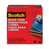 Scotch Book Tape, 3" Core, 1.5" x 15 yds, Clear