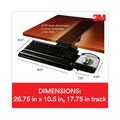 3M Knob Adjust Keyboard Tray With Highly Adjustable Platform, Black