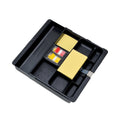 Post-it Recycled Plastic Desk Drawer Organizer Tray, 12 Compartments, 11.75 x 10.5  to 16 x 1.63, Black
