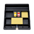 Post-it Recycled Plastic Desk Drawer Organizer Tray, 12 Compartments, 11.75 x 10.5  to 16 x 1.63, Black