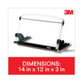 3M In-Line Adjustable Desktop Copyholder,150 Sheet Capacity, Plastic, Black/Clear