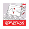 3M In-Line Freestanding Copyholder, 300 Sheet Capacity, Plastic, Black/Clear