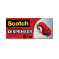 Scotch Compact and Quick Loading Dispenser for Box Sealing Tape, 3" Core, For Rolls Up to 2" x 60 yds, Red
