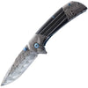 7.75" Titanium & Damascus Folding Knife