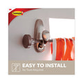 Command Adhesive Mount Metal Hook, Large, Brushed Nickel Finish, 1 Hook and 2 Strips/Pack