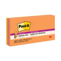 Post-it Pop-up 3 x 3 Note Refill, 3" x 3", Energy Boost Collection Colors, 90 Sheets/Pad, 6 Pads/Pack