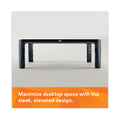 3M Adjustable Monitor Stand, 16" x 12" x 1.75" to 5.5", Black, Supports 20 lbs
