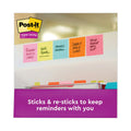 Post-it Pop-up 3 x 3 Note Refill, 3" x 3", Supernova Neons Collection Colors, 90 Sheets/Pad, 6 Pads/Pack