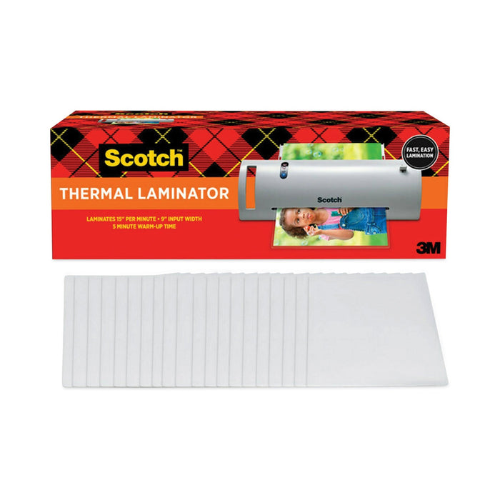Scotch Thermal Laminator Value Pack, Two Rollers, 9" Max Document Width, 5 mil Max Document Thickness