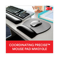 3M Antimicrobial Gel Large Keyboard Wrist Rest, 19 x 2.75, Black