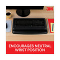 3M Antimicrobial Gel Keyboard Wrist Rest Platform, 19.6 x 10.6, Black/Gray/Silver
