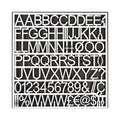 MasterVision White Plastic Set of Letters, Numbers and Symbols, Uppercase, 1"h