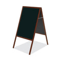 MasterVision Magnetic Wet Erase Board, 27x34, Black, Cherry Wood Frame