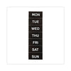 MasterVision Interchangeable Magnetic Board Accessories, Days of Week, Black/White, 2" x 1", 7 Pieces