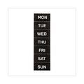 MasterVision Interchangeable Magnetic Board Accessories, Days of Week, Black/White, 2" x 1", 7 Pieces