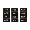 MasterVision Interchangeable Magnetic Board Accessories, Months of Year, Black/White, 2" x 1", 12 Pieces