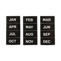 MasterVision Interchangeable Magnetic Board Accessories, Months of Year, Black/White, 2" x 1", 12 Pieces