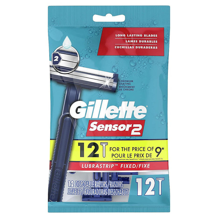 Gillette Sensor2 Fixed Head Men's Disposable Razors by Pasteur Pharmacy