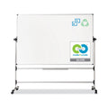 MasterVision Earth Silver Easy Clean Revolver Dry Erase Board, 36 x 48, White, Steel Frame