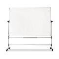 MasterVision Earth Silver Easy Clean Revolver Dry Erase Board, 36 x 48, White, Steel Frame
