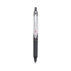 Pilot VBall RT Liquid Ink Roller Ball Pen, Retractable, Extra-Fine 0.5 mm, Black Ink, Black/White Barrel