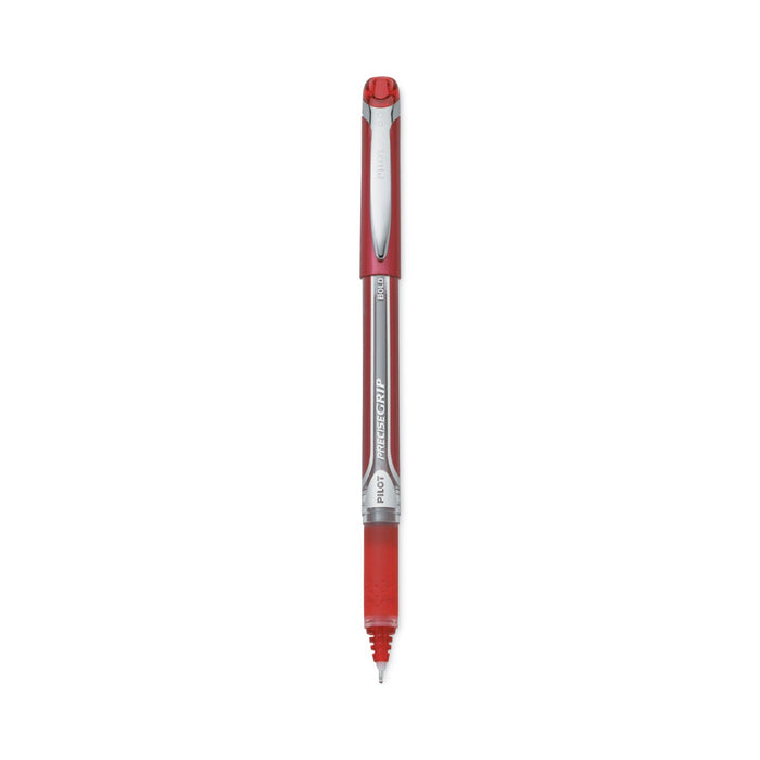 Pilot Precise Grip Roller Ball Pen, Stick, Bold 1 mm, Red Ink, Red Barrel