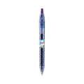 Pilot B2P Bottle-2-Pen Recycled Gel Pen, Retractable, Fine 0.7 mm, Purple Ink, Translucent Blue Barrel
