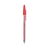 Pilot Better Ballpoint Pen, Stick, Fine 0.7 mm, Red Ink, Translucent Red Barrel, Dozen