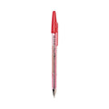 Pilot Better Ballpoint Pen, Stick, Fine 0.7 mm, Red Ink, Translucent Red Barrel, Dozen
