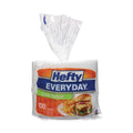 Hefty Soak Proof Tableware, Foam Plates, 8.88" dia, White, 100/Pack