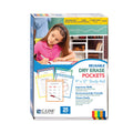 C-Line Reusable Dry Erase Pockets, 9 x 12, Assorted Primary Colors, 25/Box