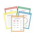 C-Line Reusable Dry Erase Pockets, 9 x 12, Assorted Primary Colors, 25/Box