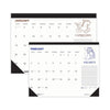 House of Doolittle Recycled Zodiac Desk Pad Calendar, Zodiac Artwork, 17 x 22, White Sheets, Black Binding/Corners, 12-Month (Jan-Dec) 2023