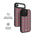 Mullberry Hue | Mauve & Teal Plaid iPhone Case by KELAB