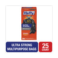 Hefty Ultra Flex Waste Bags, 30 gal, 1.05 mil, 6" x 2.1", Black, 150/Carton