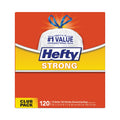 Hefty Strong Tall Kitchen Drawstring Bags, 13 gal, 0.9 mil, 23.75" x 27", White, 90/Box